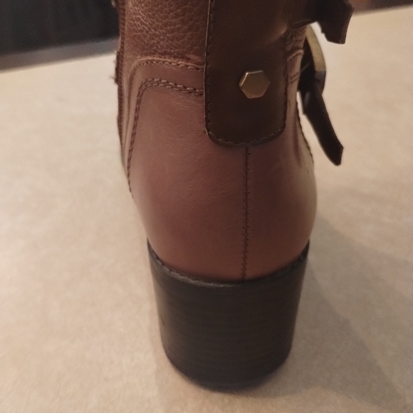 Franco Sarto Lapis brown leather zip up tall boots - Picture 15 of 16